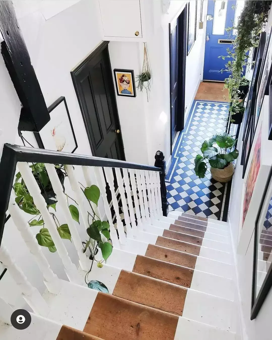 21 Creative Painted Stair Ideas That Will Transform Your Home 8 Stained Middle