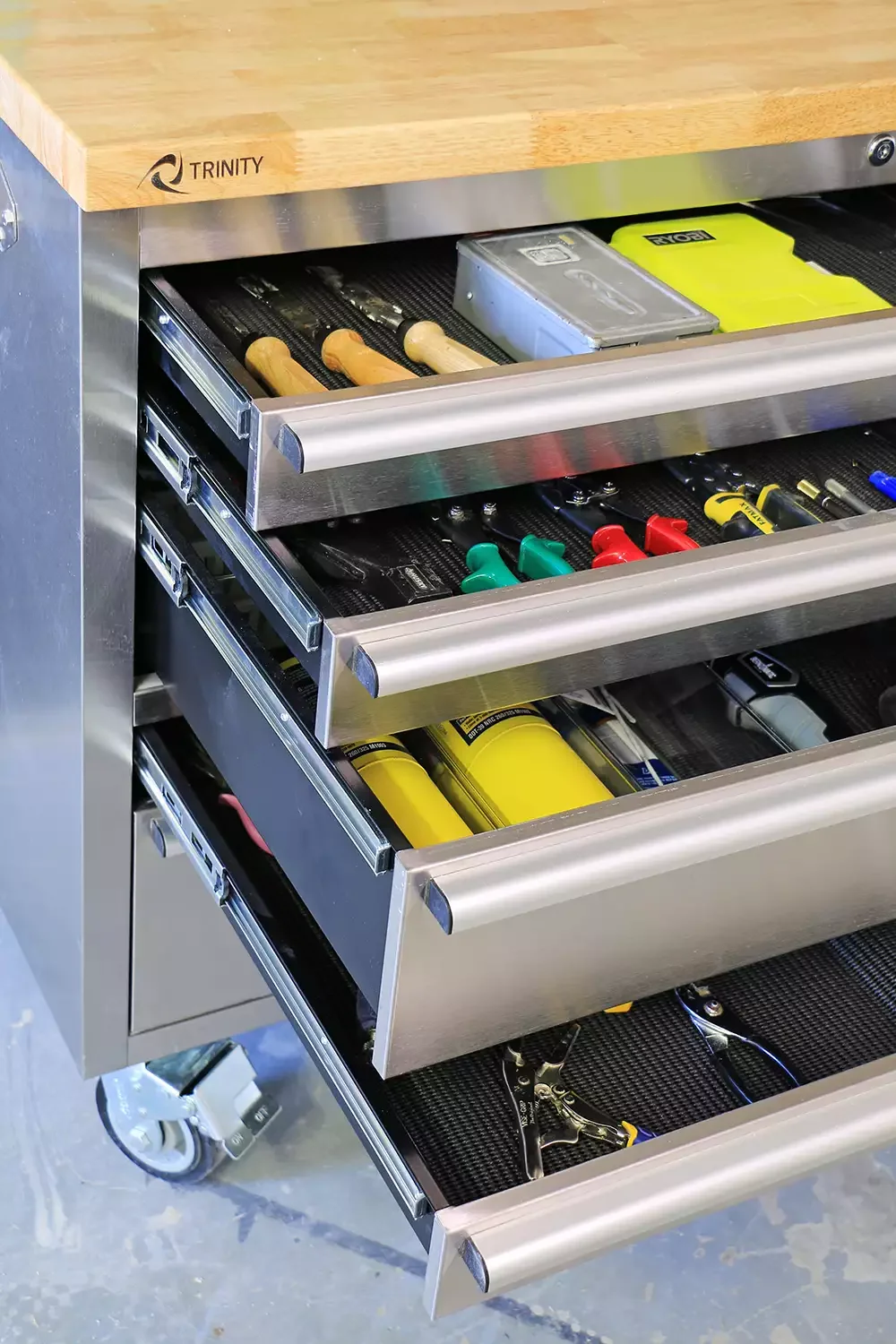 25 Smart Shed Storage Solutions to Transform Your Space Stainless Steel Workbench