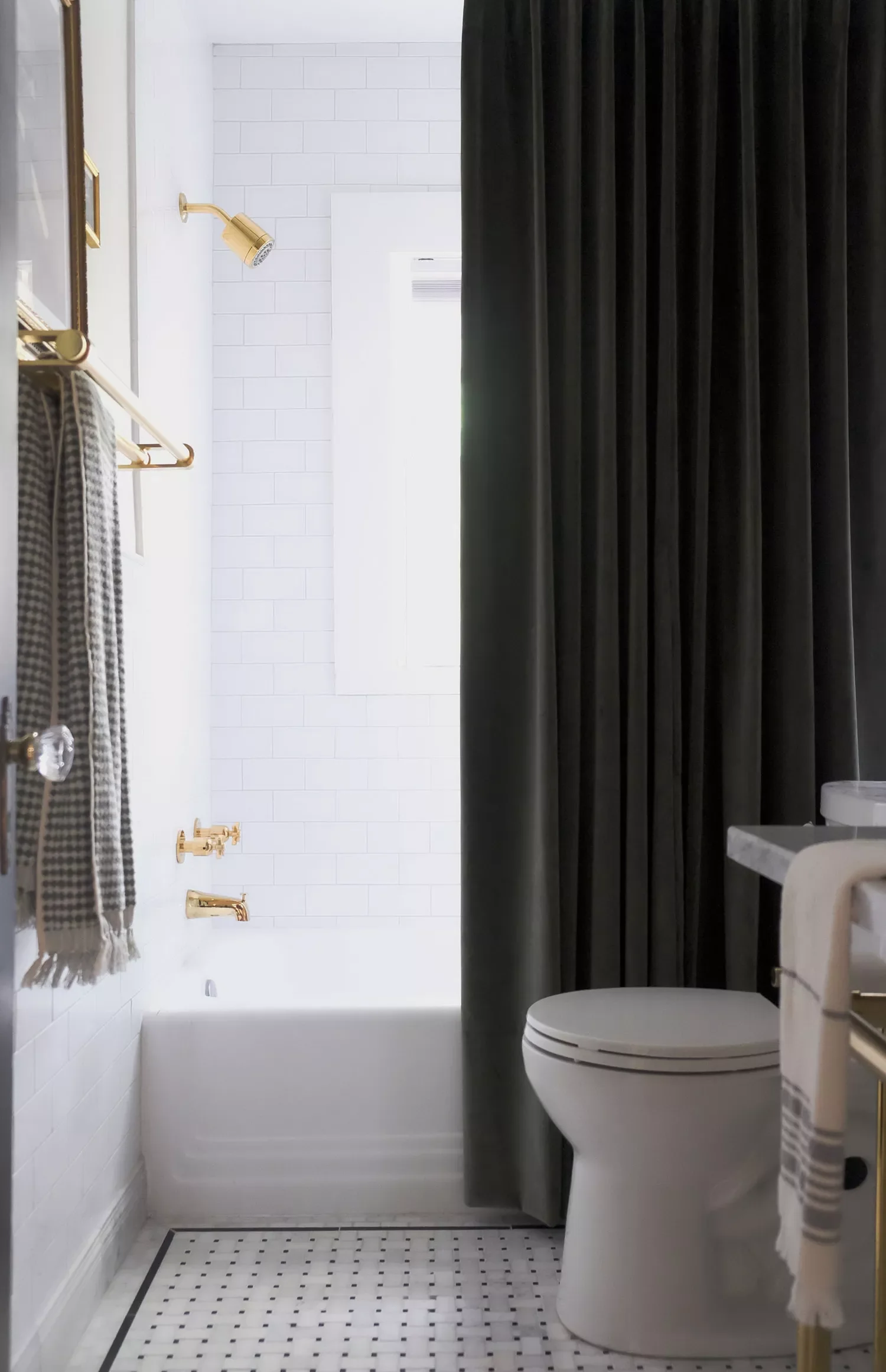 50 Dramatic Dark Bathroom Ideas to Transform Your Space 3 Start With a Shower Curtain