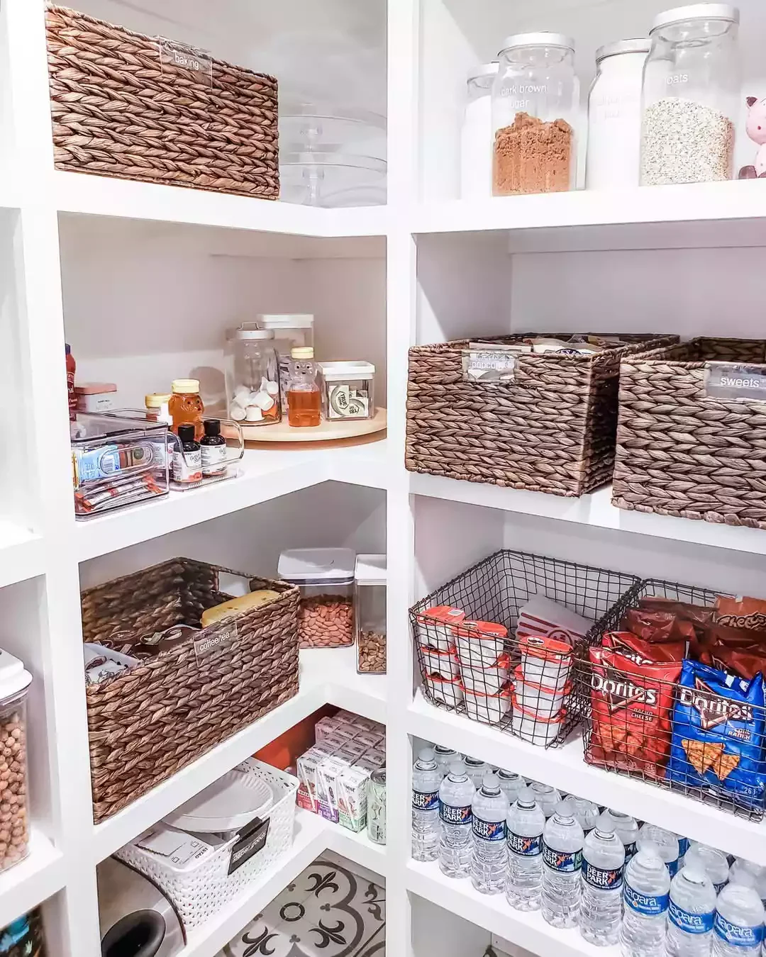 18 Brilliant Canned Food Organization Ideas That Transform Your Kitchen Storage Stay Neutral With Wicker Baskets