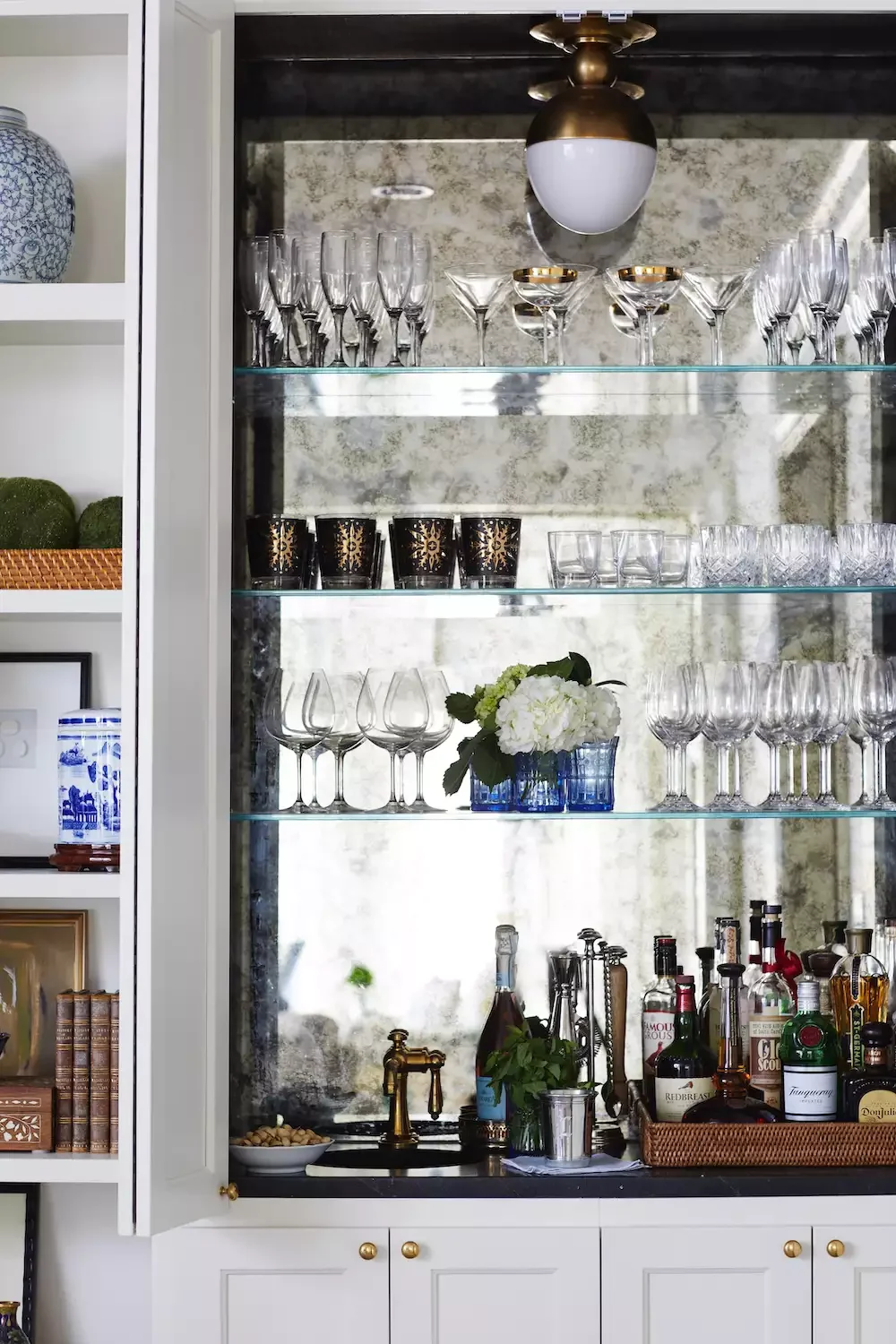41 Stylish Bar Shelf Ideas That Will Transform Your Home Bar 11 Stealth Bar Shelves