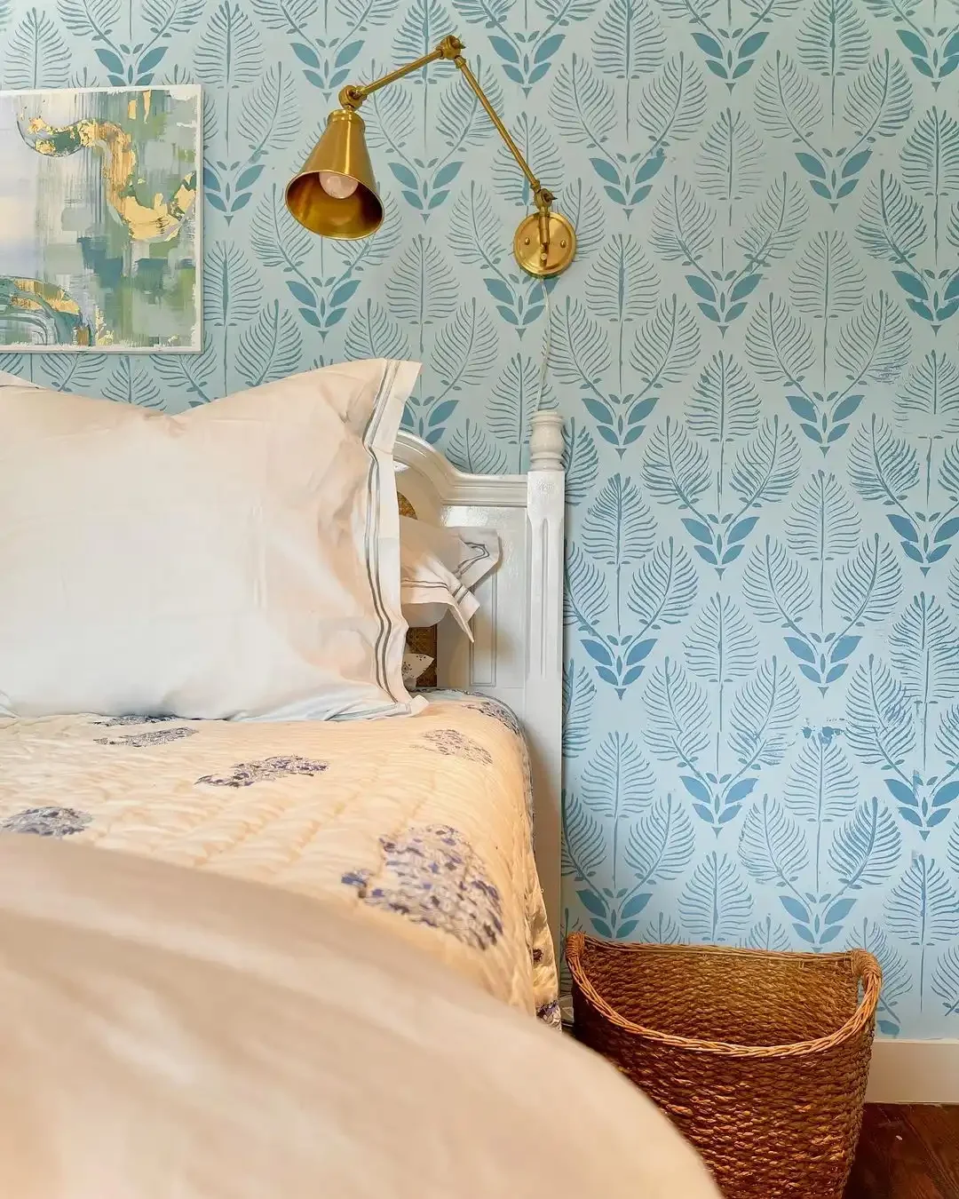 18 Affordable Bedroom Makeover Ideas You Can Start Today 8 Stencil Your Wall