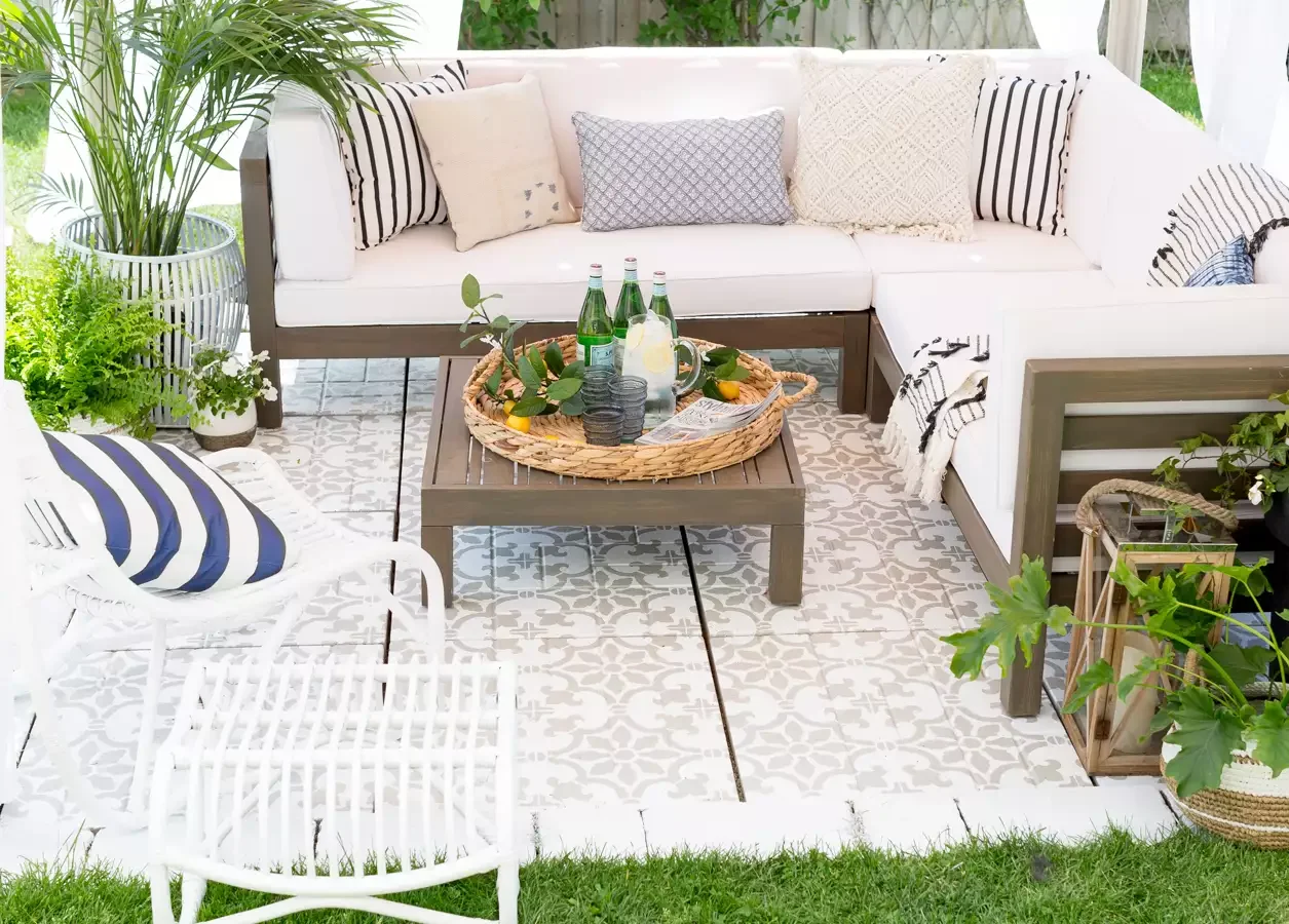 67 Stunning Patio Design Ideas That Will Transform Your Outdoor Living Space 44 Stencil the Floor
