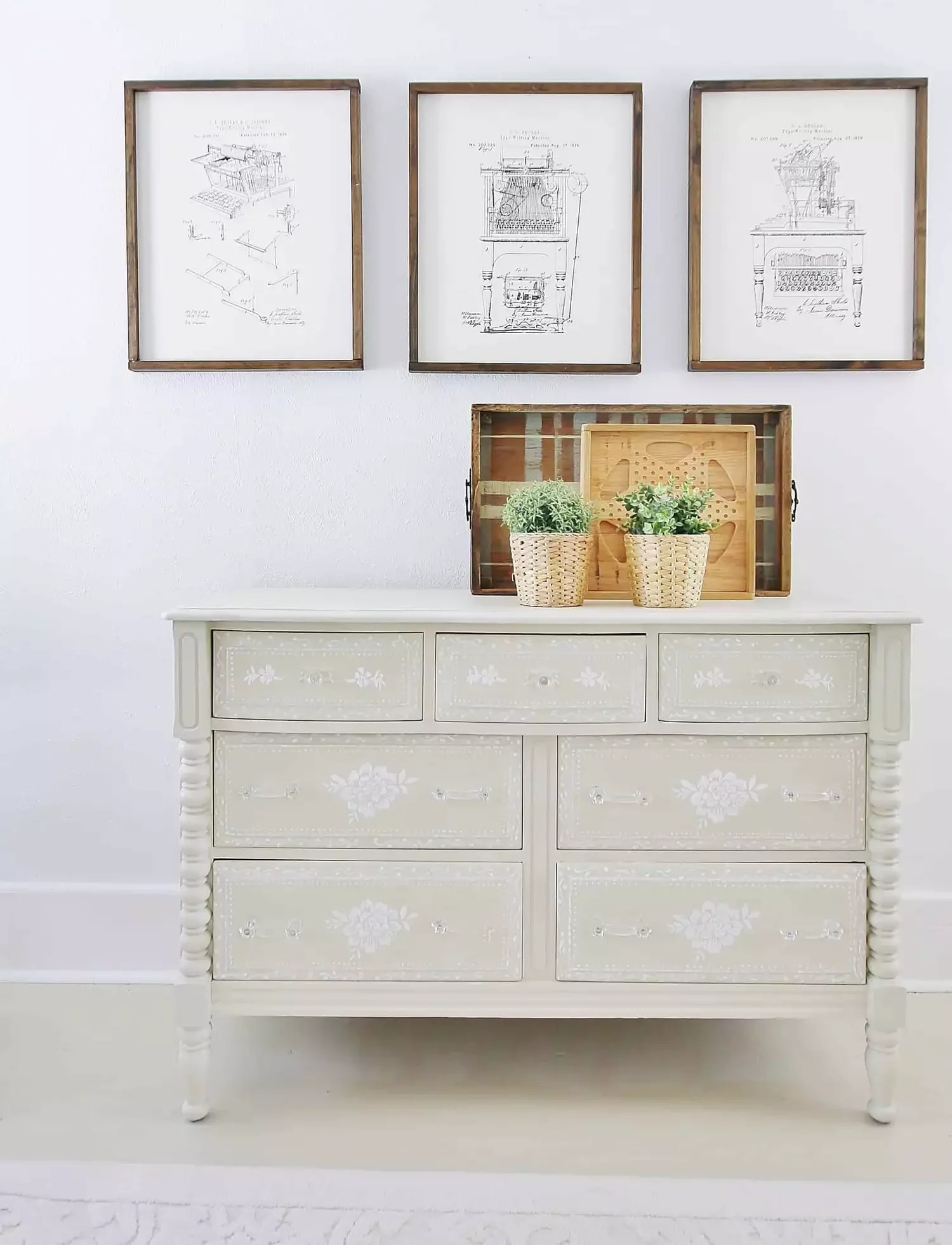 36 Stunning Painted Dresser Ideas That'll Transform Your Home's Style Stenciled Dresser