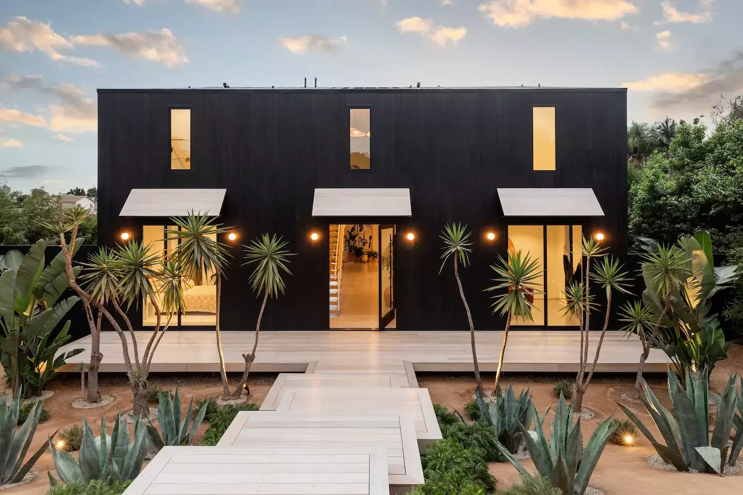 30 Front Walkway Ideas That Will Transform Your Home's First Impression Stepped Wood Walkway