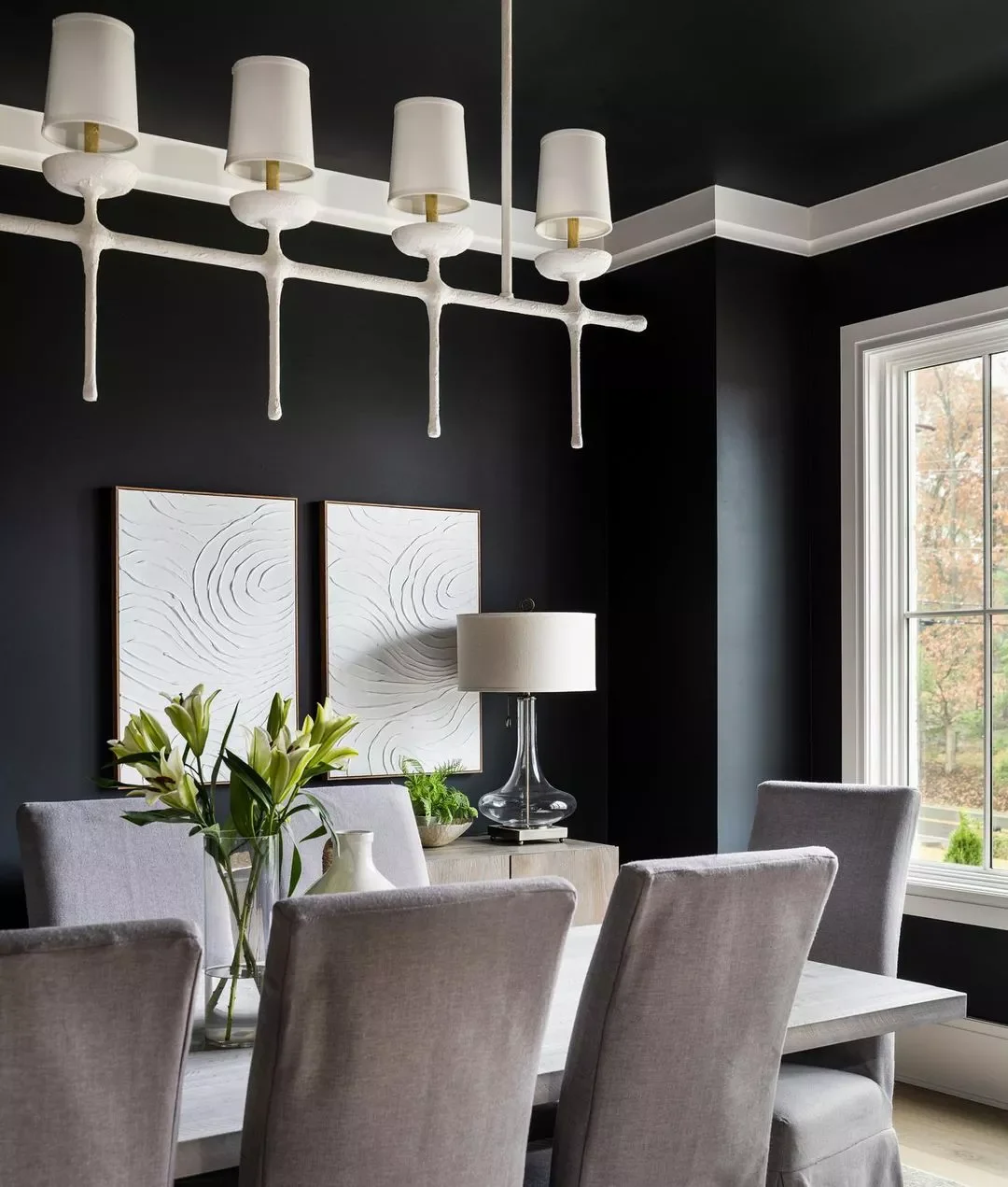 40 Stunning Black Dining Room Ideas to Transform Your Space 33 Stick With Neutrals