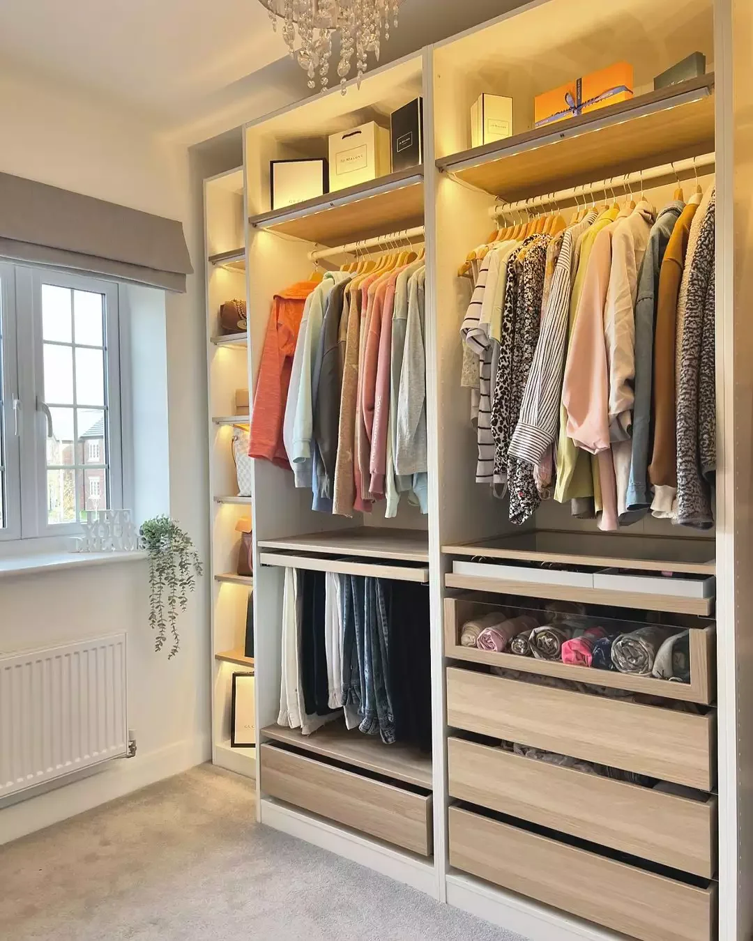 15 Brilliant Closet Lighting Solutions to Transform Your Wardrobe Space Stick on Some Strips