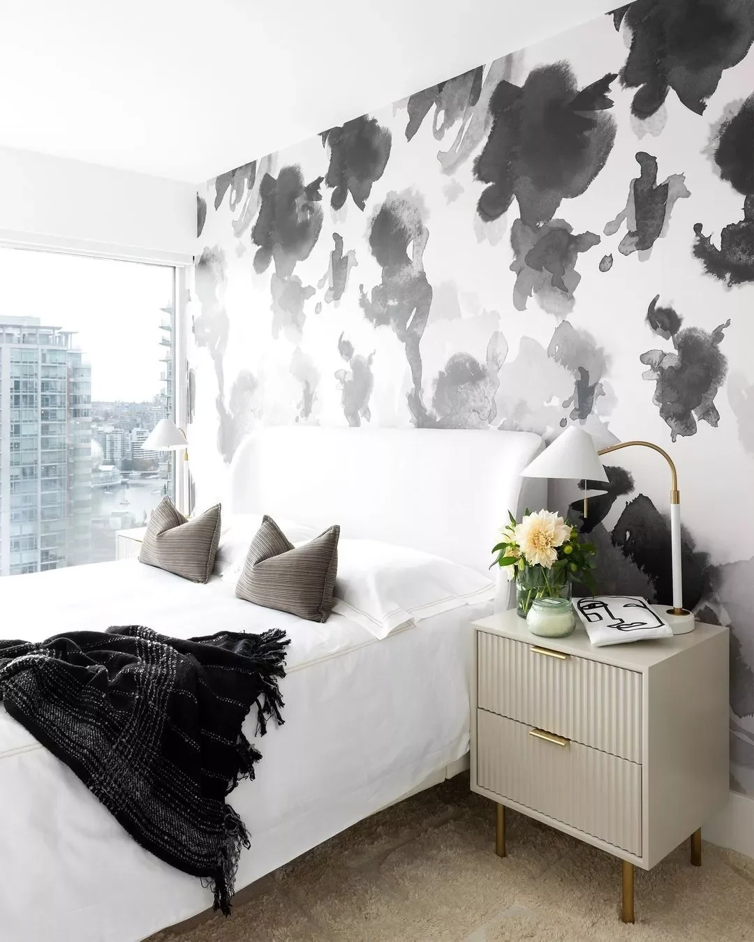 32 Stunning Black and White Bedroom Ideas That Will Transform Your Space 21 Stick to Soft Touches