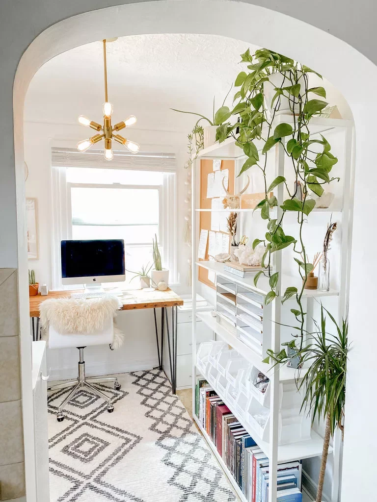 45 Creative Home Office Decorating Ideas That Transform Your Workspace Stick to White Storage