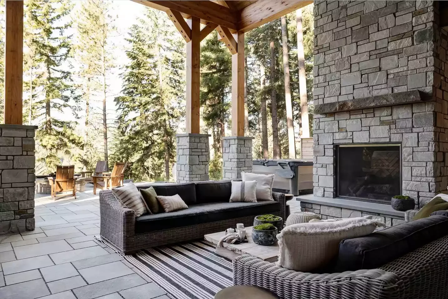 32 Stunning Outdoor Fireplace Ideas to Transform Your Backyard 18 Stone Paver Fireplace