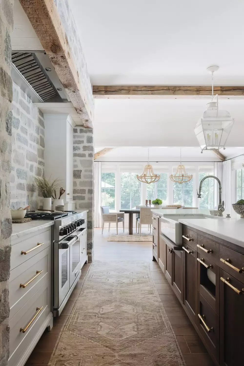 39 Beautiful Farmhouse Kitchen Backsplash Ideas to Transform Your Space 38 Stone Wall Backsplash