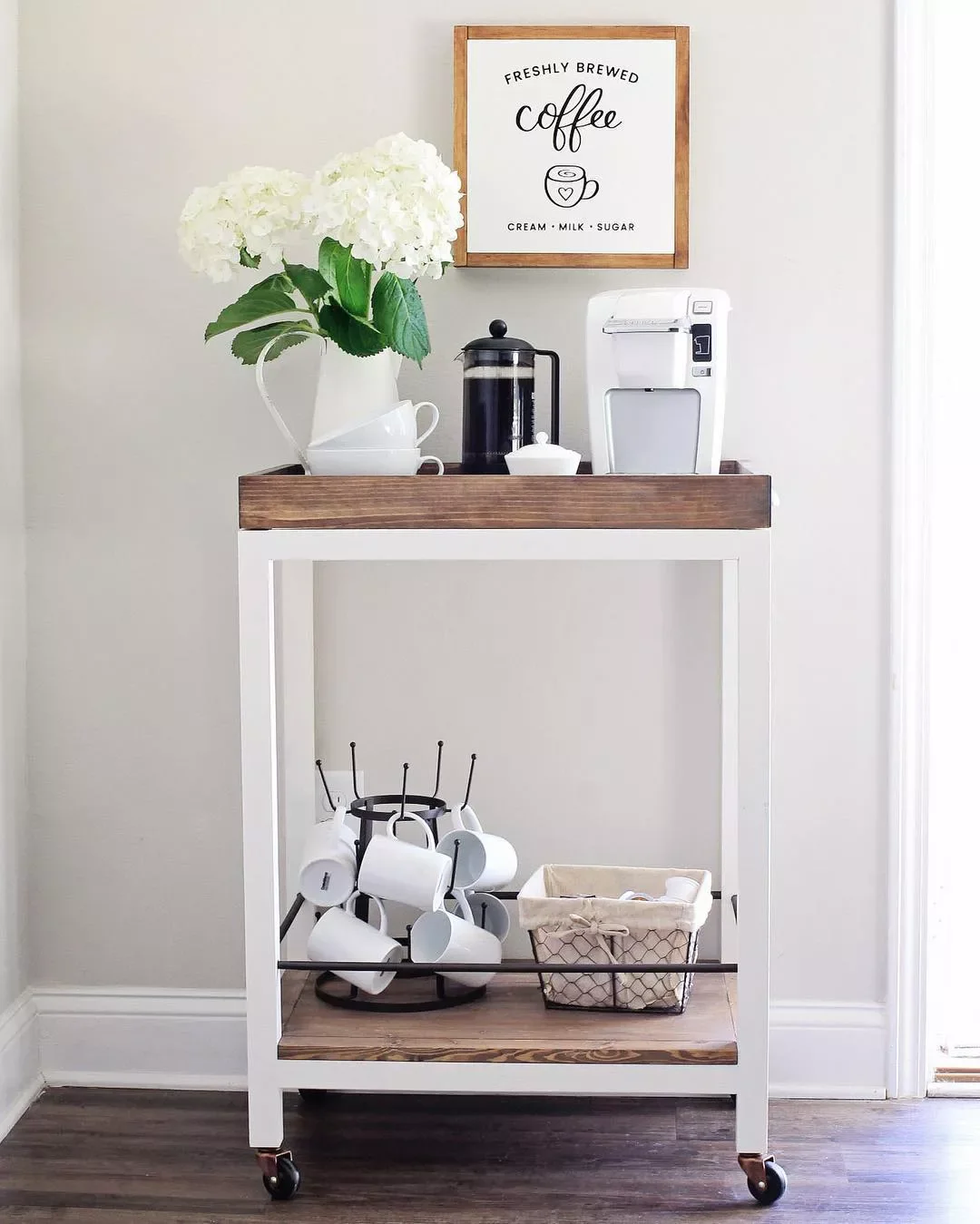 58 Smart Kitchen Organization Ideas That Will Transform Your Space Into a Clutter-Free Haven Store Coffee on a Cart