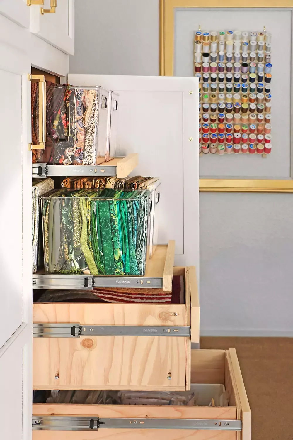 15 Brilliant Ways to Organize Your Craft Room Like a Pro Store Fabric in a Filing Cabinet