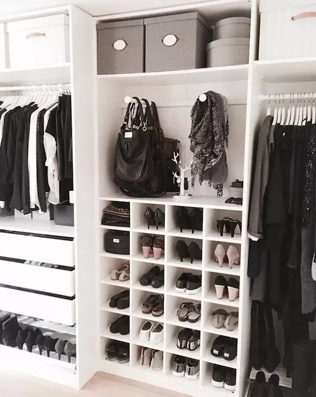 36 Brilliant Closet Organization Ideas to Transform Your Space Store Items in Small Bins and Baskets