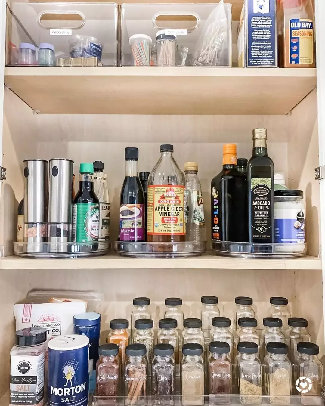 28 Kitchen Cabinet Organization Ideas That Will Transform Your Space Store Liquids on Lazy Susans