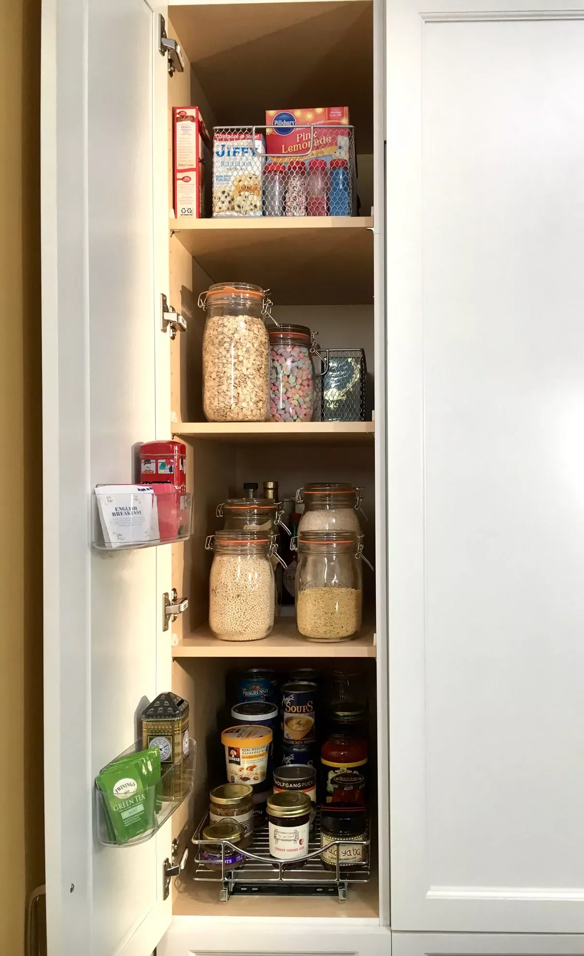 50 Brilliant Small Kitchen Storage Solutions That Will Transform Your Space Store Tea Bags in Cabinet Doors