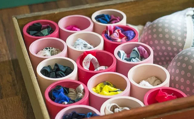 49 Brilliant Storage Solutions to Transform Every Room in Your Home Store Underwear in PVC Pipes