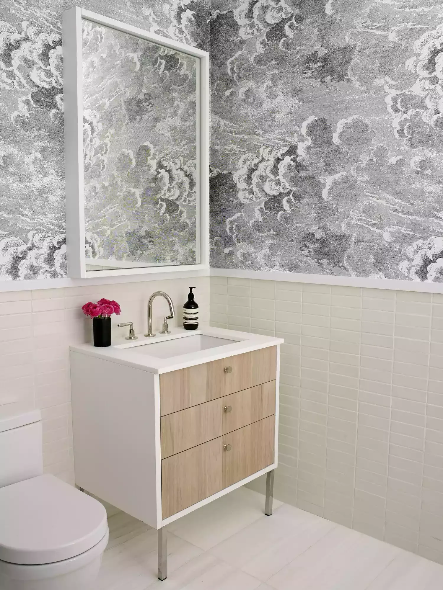 39 Stunning Bathroom Wallpaper Ideas That Will Transform Your Space 27 Storm Clouds Wallpaper