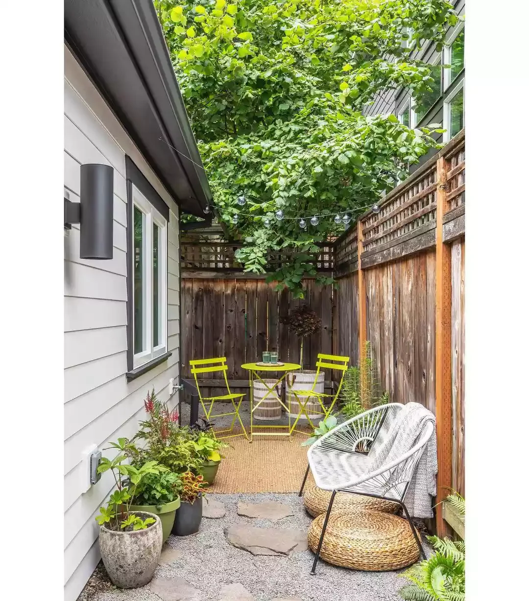 25 Creative Side Yard Transformations to Maximize Your Outdoor Space String Lights