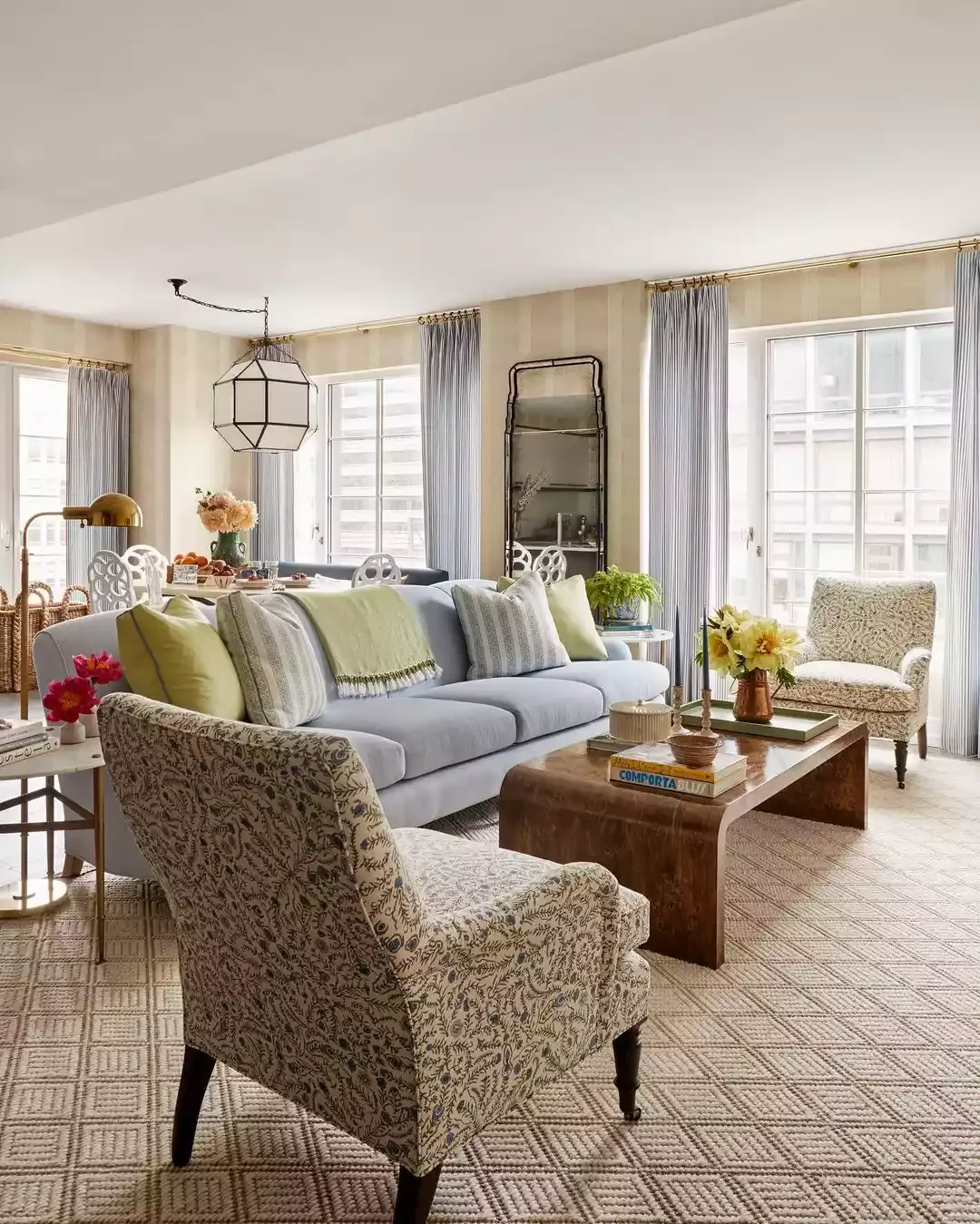 35 Stunning Living Room Wallpaper Ideas to Transform Your Space 18 Stripes as a Staple