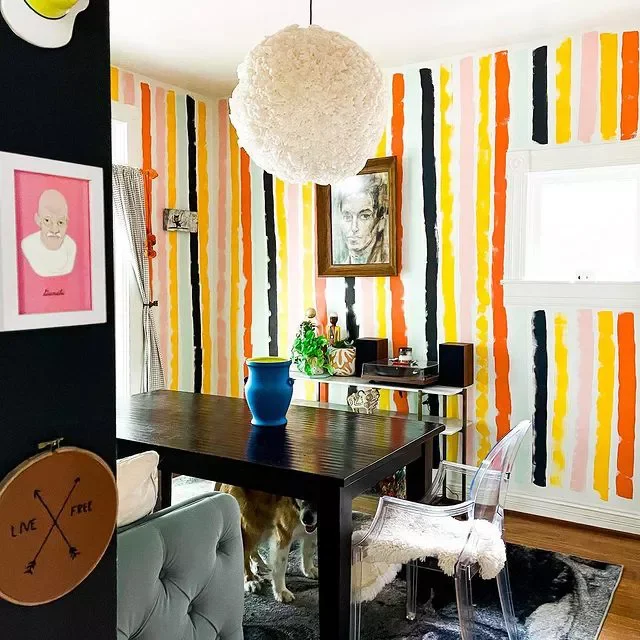 29 Creative Wall Mural Ideas That Will Transform Your Home 22 Stripy and Spirited Mural