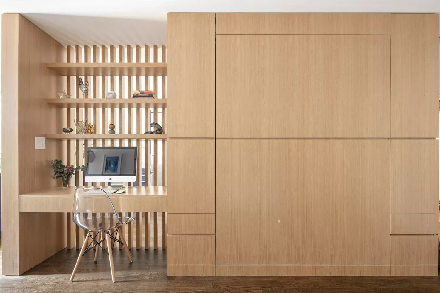 33 Space-Saving Murphy Bed Ideas That Will Transform Your Home 5 Studio Murphy Bed (Closed)