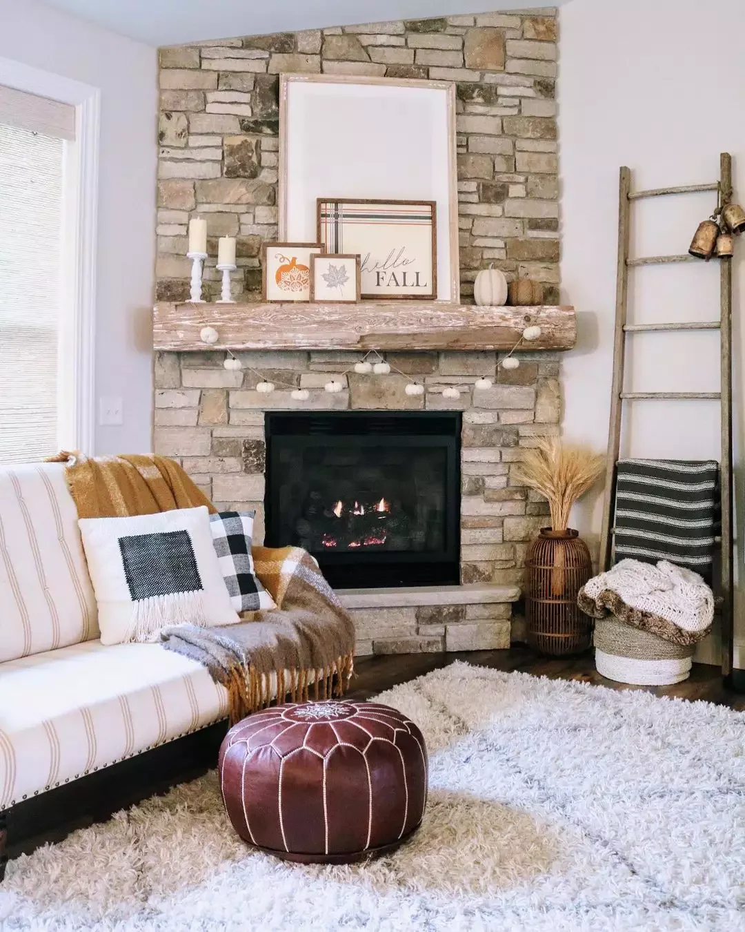 25 Stunning Corner Fireplace Ideas That'll Transform Your Living Space 9 Style With Seasonal Decor