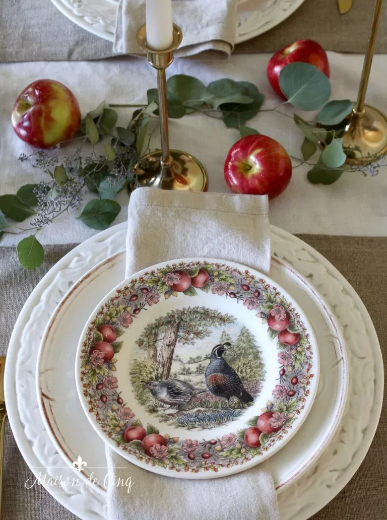 78 Beautiful Fall Table Decorating Ideas to Transform Your Seasonal Celebrations 15 Style With Vintage Plates