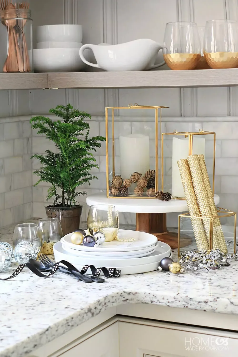 115 Stunning Christmas Decorating Ideas to Transform Your Home This Holiday Season Style the Kitchen Counter