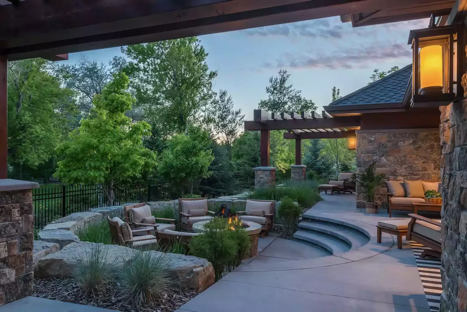 Sunken Fire Pit Area