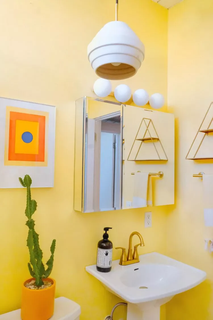 41 Stunning Bathroom Color Ideas to Transform Your Space Sunshine Yellow