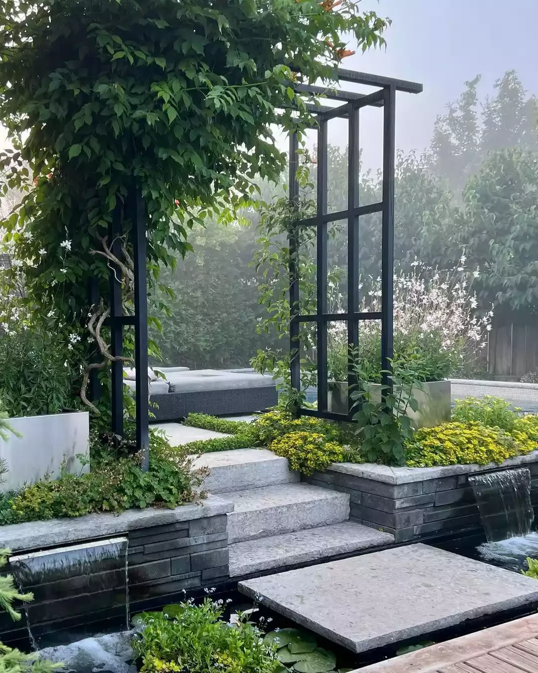 Surrounding a Pergola