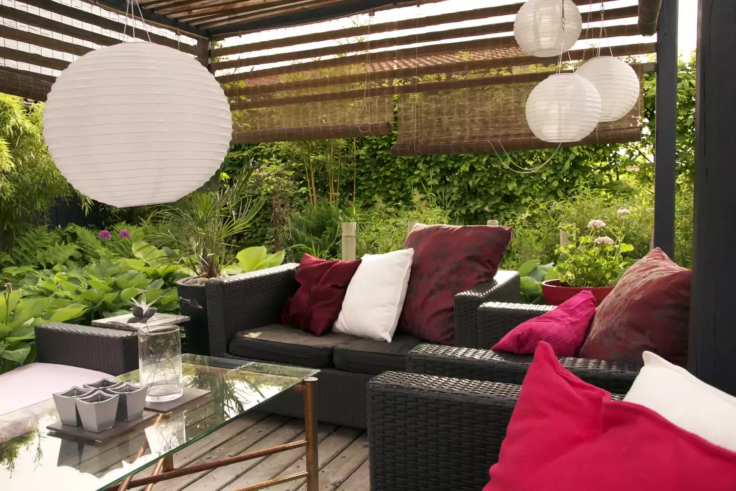 24 Stunning Gazebo Lighting Ideas That Will Transform Your Outdoor Space 15 Suspend Paper Lanterns From the Ceiling