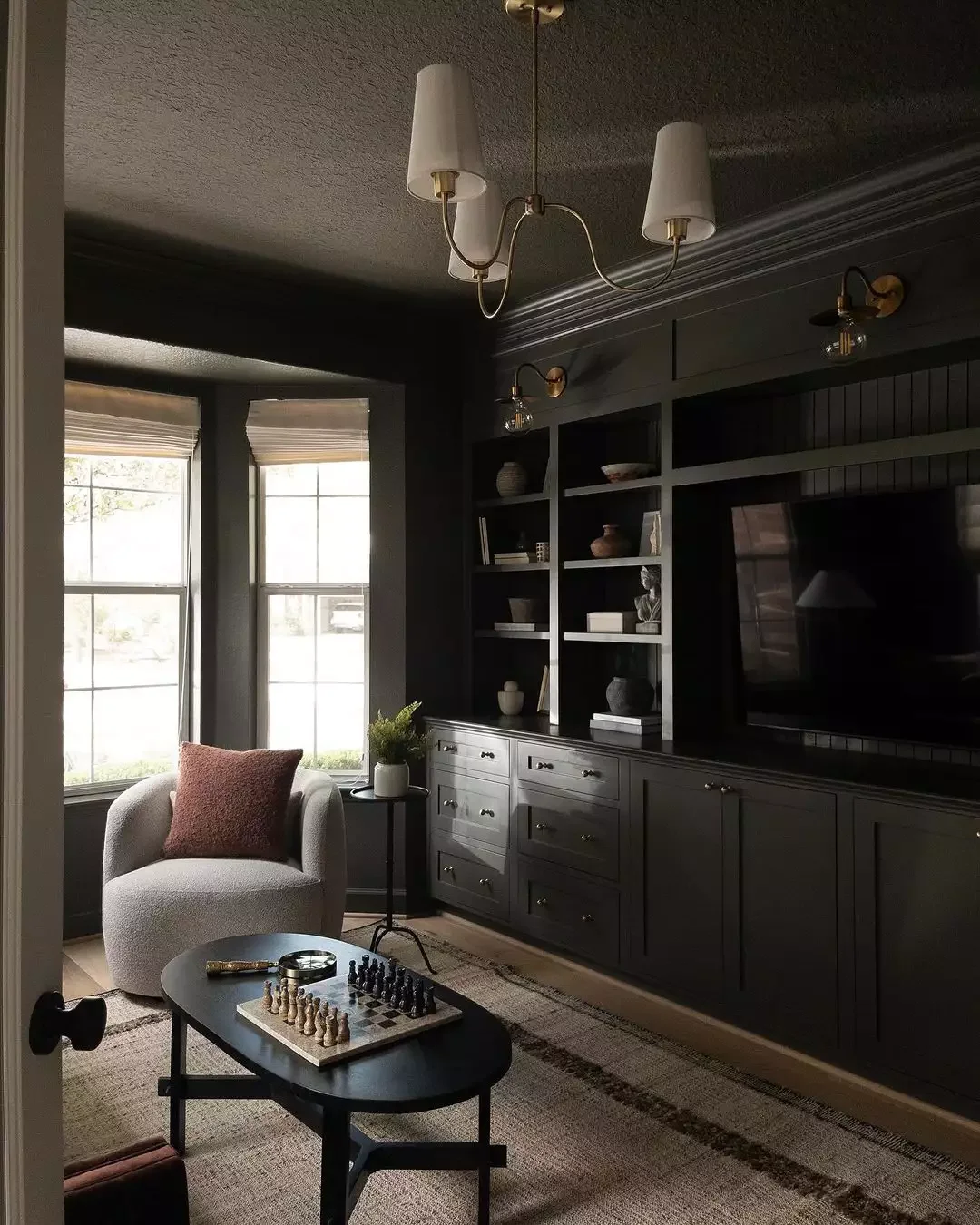 22 Media Room Ideas That Will Transform Your Home Entertainment Space 20 Swath in Moody Hues