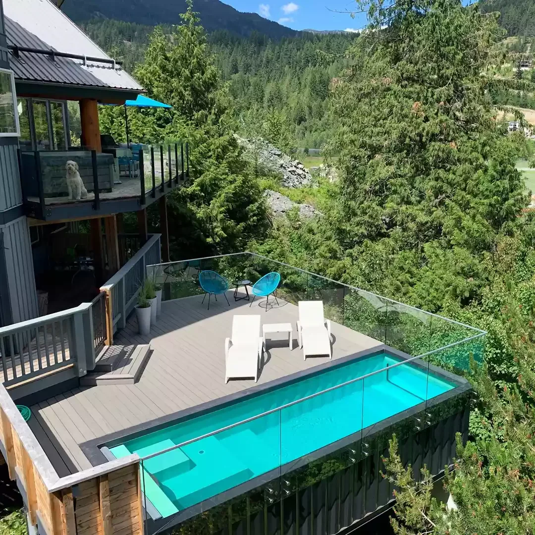 50 Semi-Inground Pool Designs That Transform Any Backyard Into Your Personal Paradise Swimming Pool on the Edge