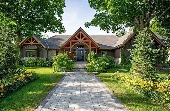 82 Stunning Front Yard Landscaping Ideas to Transform Your Home's Curb Appeal This Spring Symmetrical Craftsman Front Yard