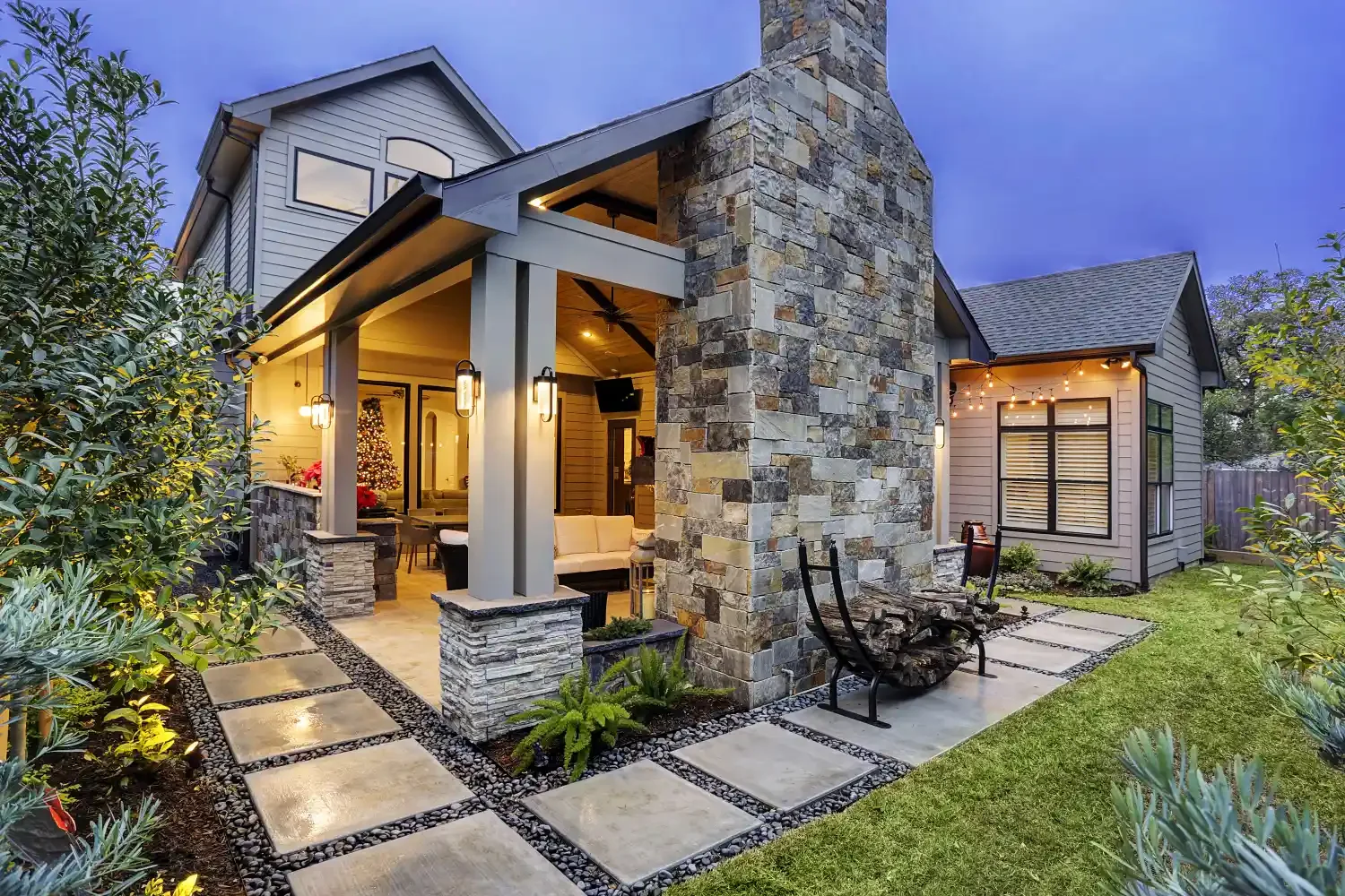 16 Creative Patio Extension Ideas to Maximize Your Outdoor Living Space 11 Symmetrical Patio Extension With Pavers and Gravel