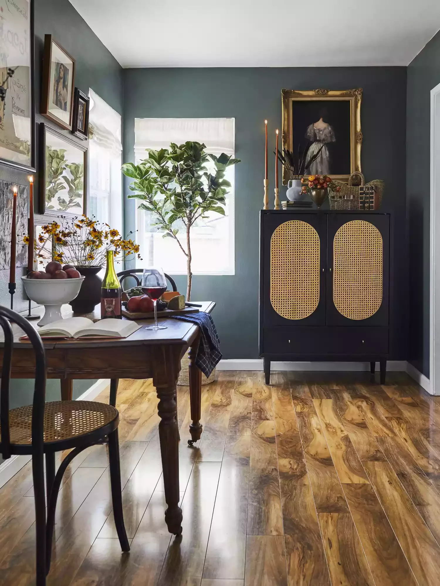 12 Smart Designer Strategies to Make Your Dining Room Look Spacious and Bright Table Against Wall