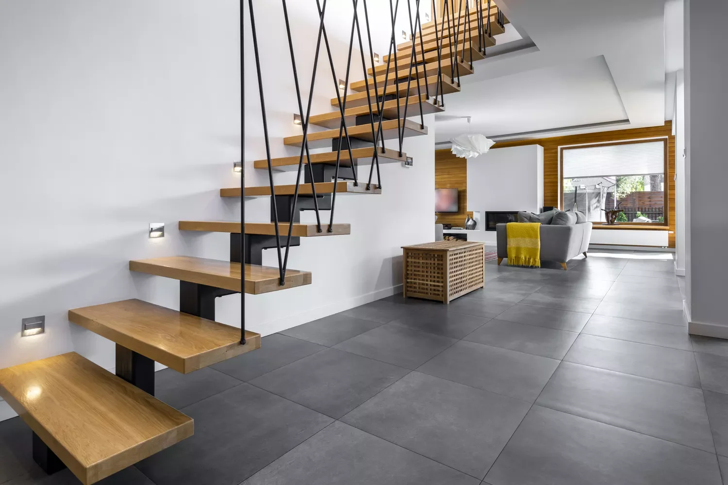 34 Stunning Stair Railing Designs That Transform Your Home 14 Tension Wire Stair Railing