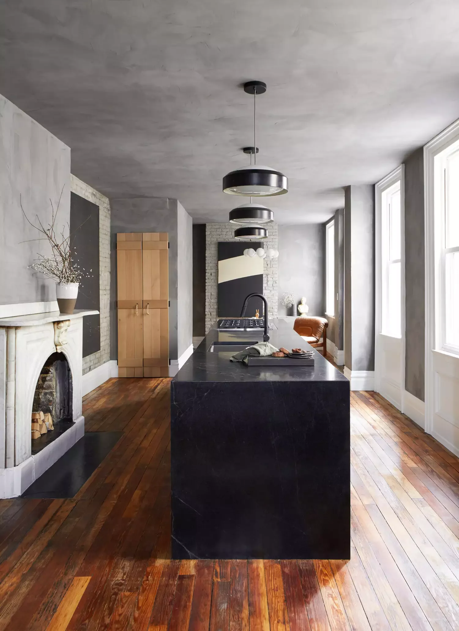 42 Gray Kitchen Ideas That Prove This Neutral Never Goes Out of Style Textured Gray Walls