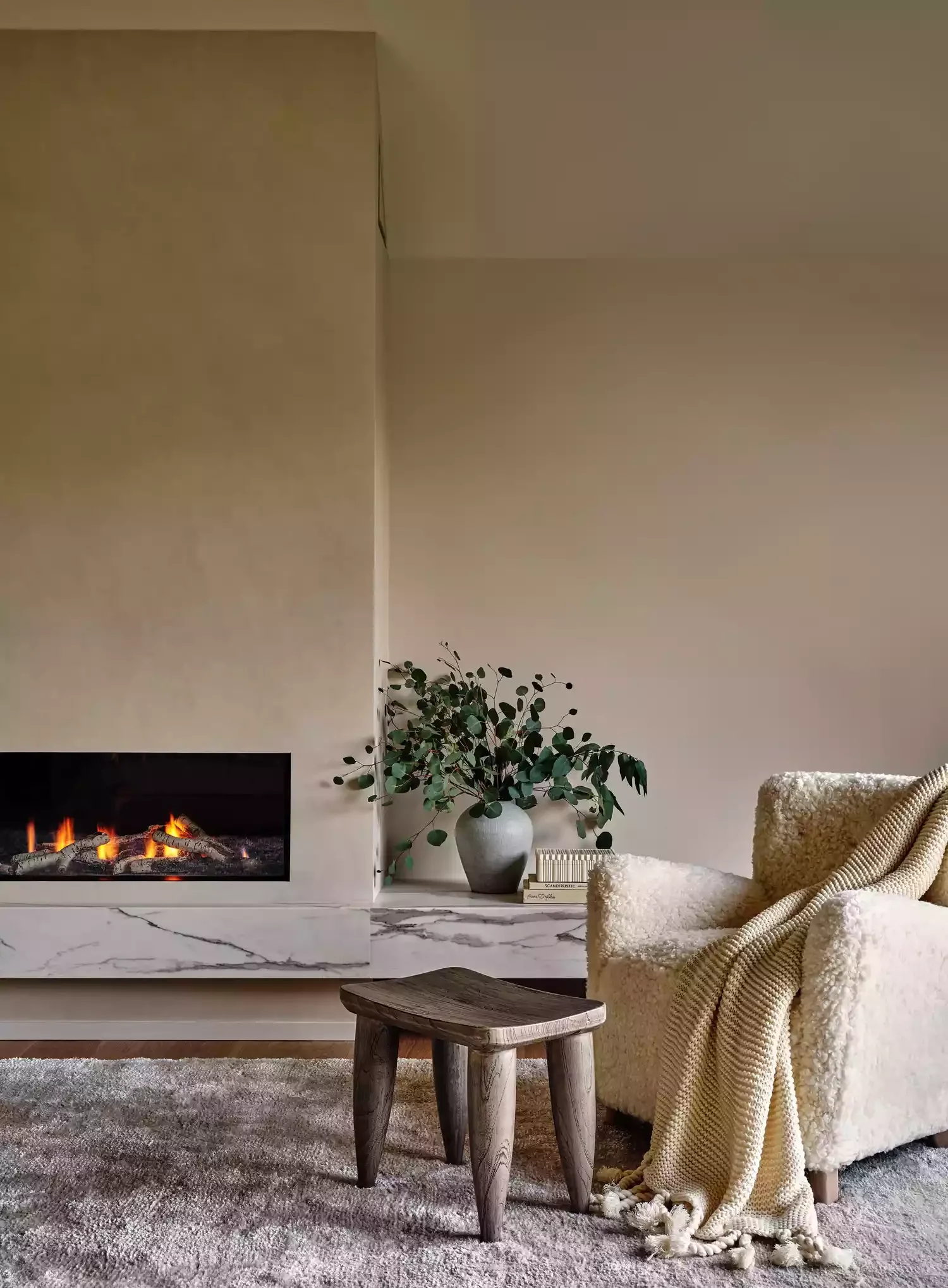 27 Stunning Linear Fireplace Ideas for Modern Homes That Combine Style and Easy Maintenance 16 Textured Wall Finish