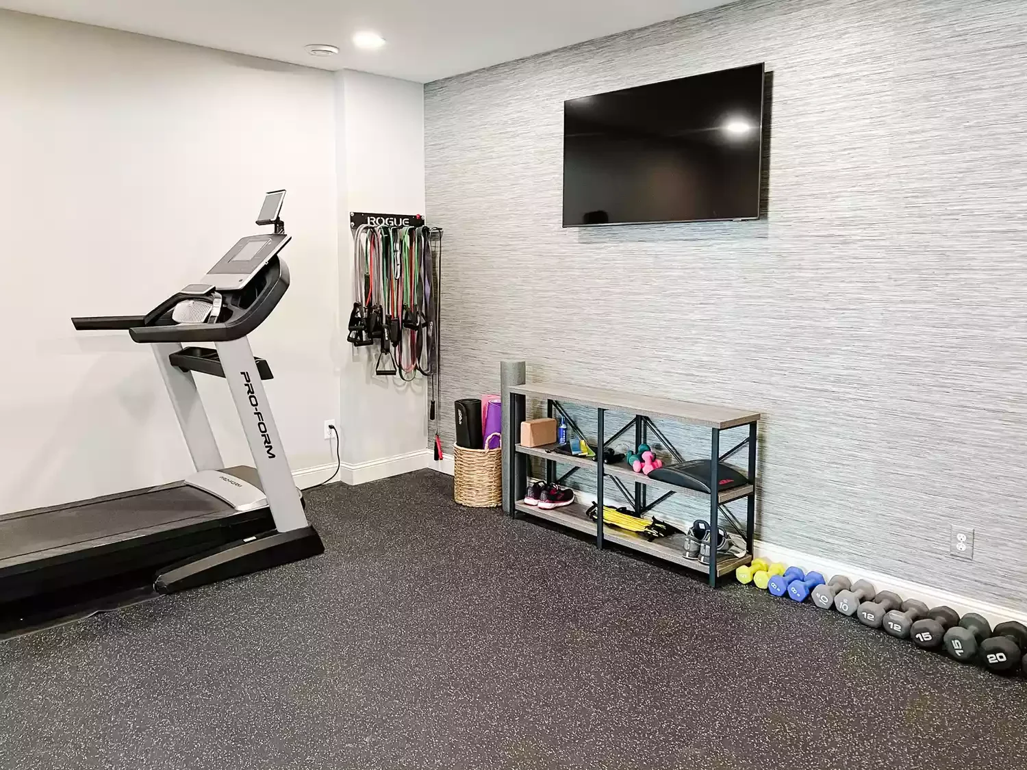 37 Inspiring Home Gym Design Ideas That'll Transform Your Workout Space Texturize the Walls