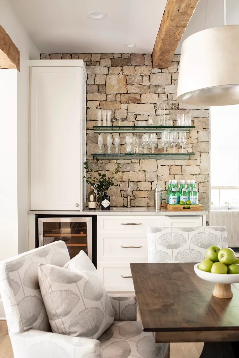 41 Stylish Bar Shelf Ideas That Will Transform Your Home Bar 36 Thick Glass Bar Shelf