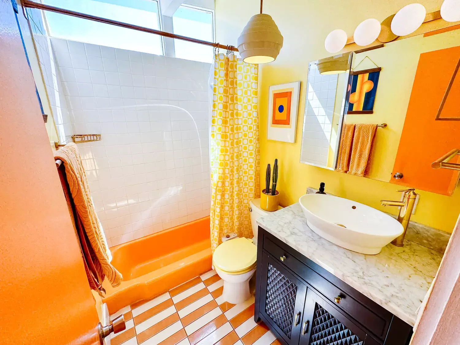 32 Shower Curtain Ideas to Transform Your Bathroom with Maximum Style 12 Think About Colorblocking