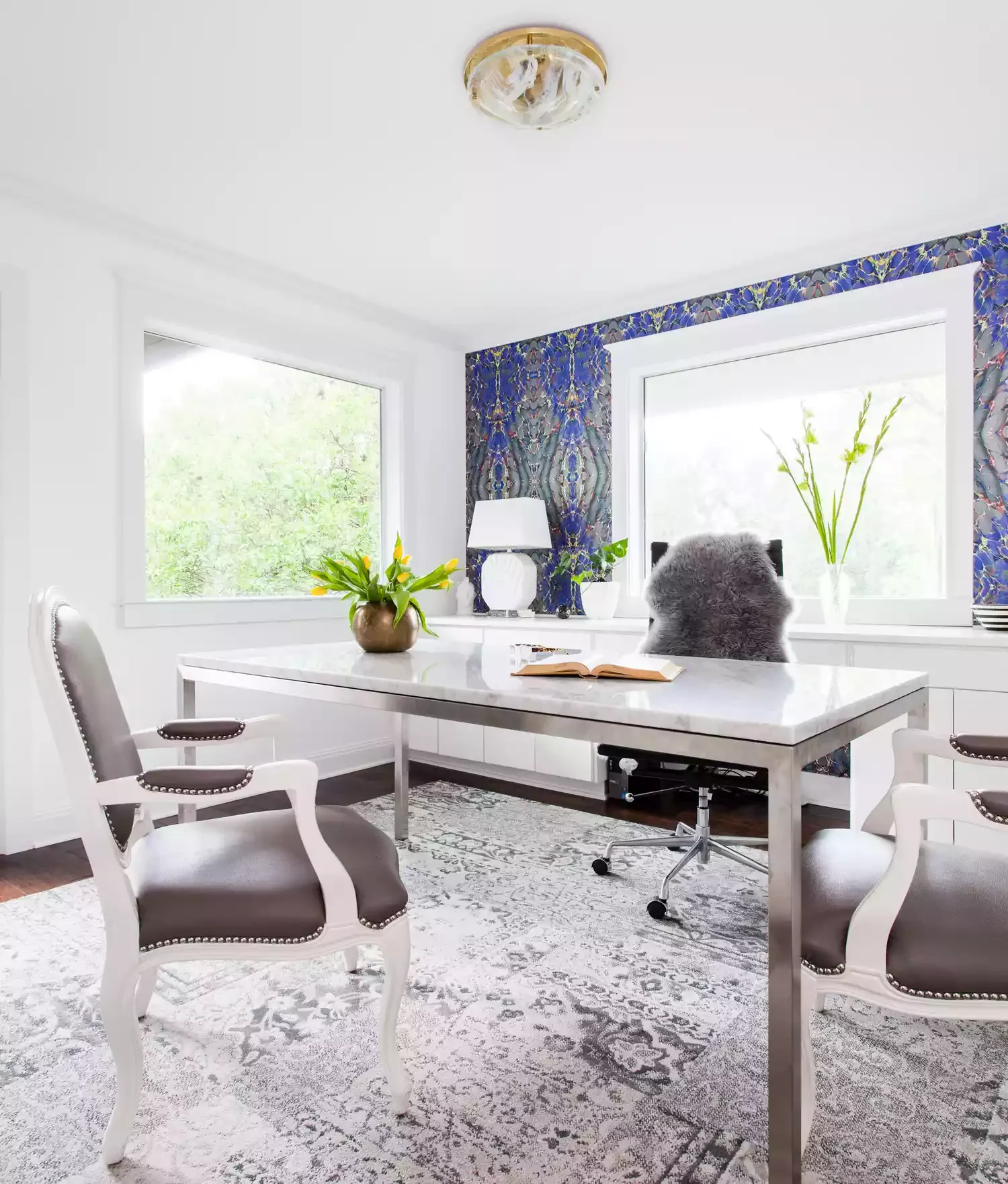 30 Stunning Home Office Rug Ideas to Transform Your Work-From-Home Space Think Unique