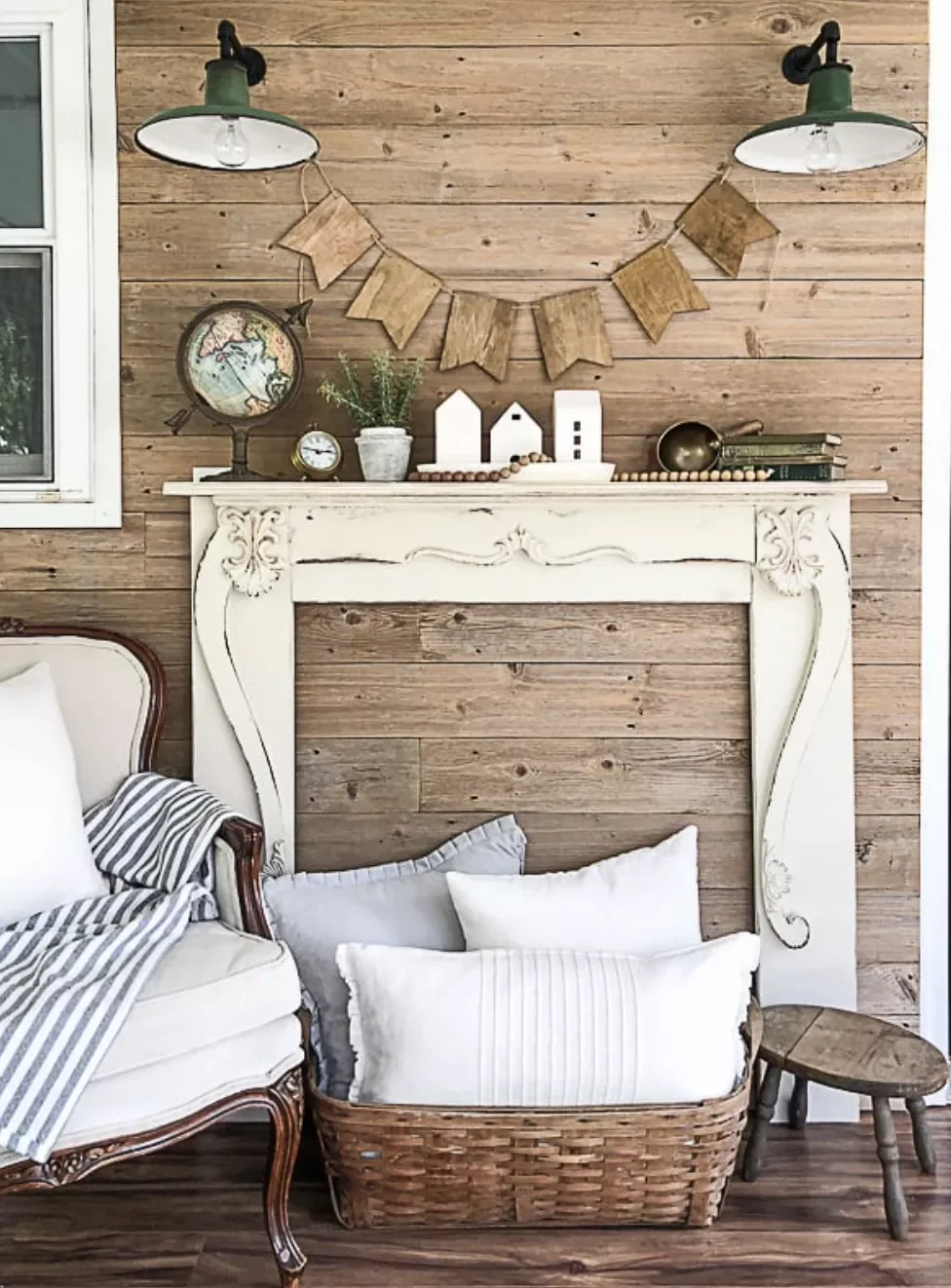 20 Creative DIY Fake Fireplace Projects You Can Build This Weekend 20 Thrift Store Mantel Given New Life