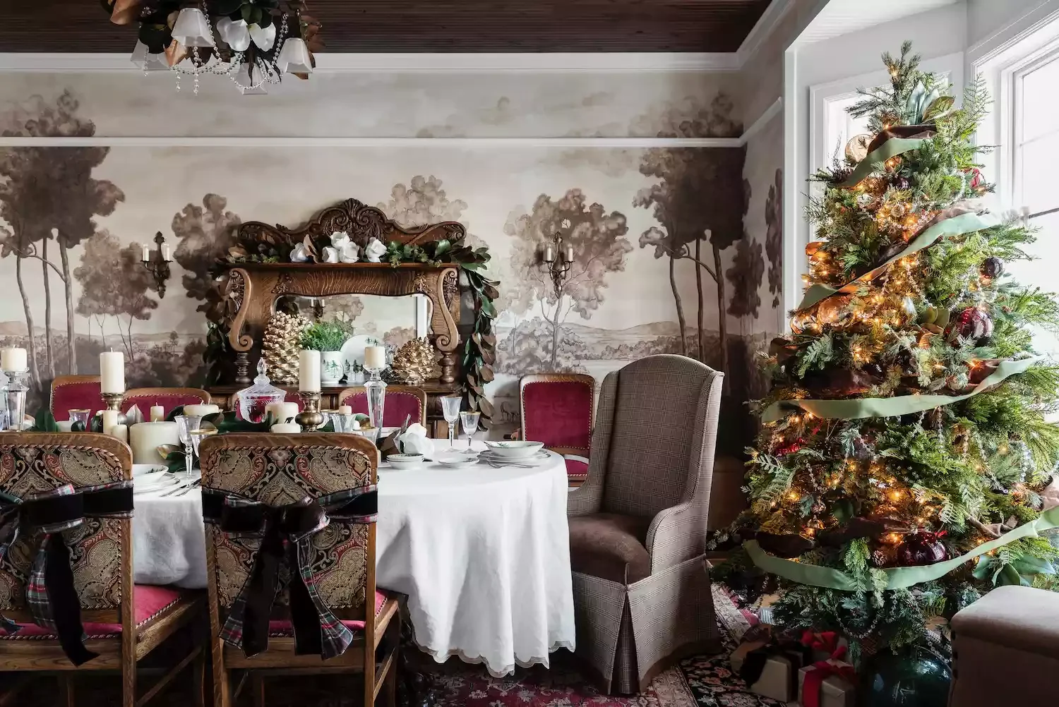 115 Stunning Christmas Decorating Ideas to Transform Your Home This Holiday Season Tie Chairs With Bows