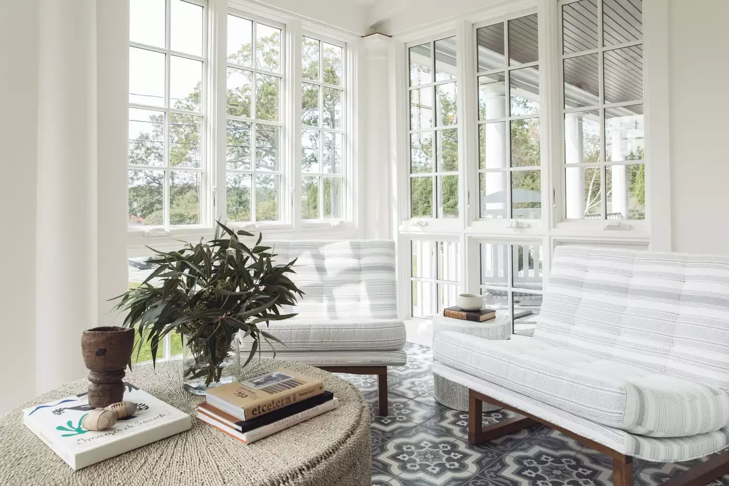 50 Stunning Sunroom Ideas That Transform Your Home Into a Light-Filled Paradise 13 Tile the Floors