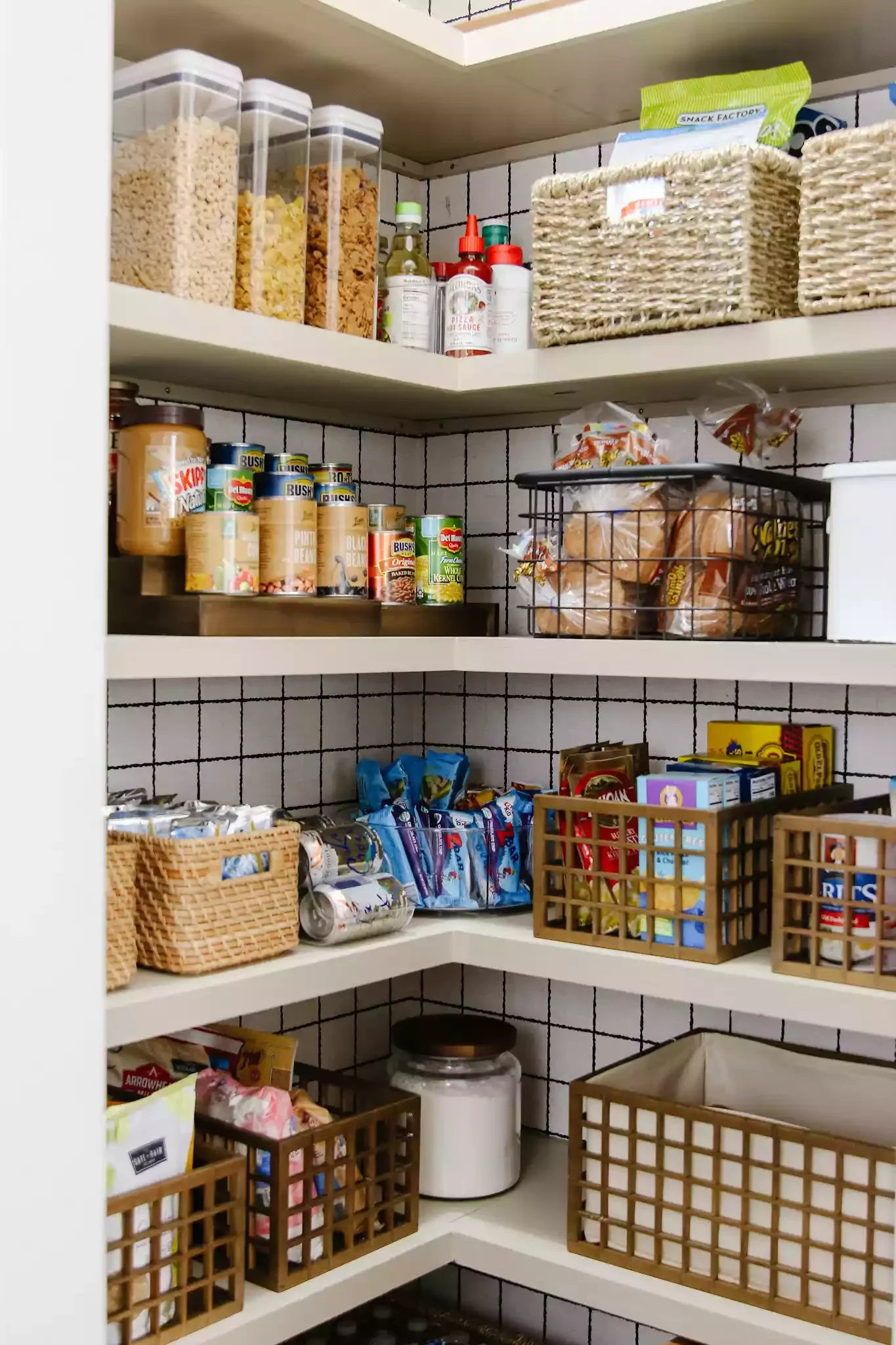 37 Corner Pantry Ideas to Transform Your Kitchen Storage Tiled Backsplash