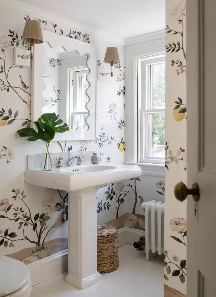 32 Powder Room Design Ideas That Turn Your Small Space Into a Style Statement Timeless Half Bathroom